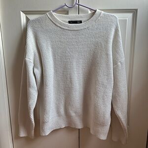 Cozy White Ribbed Sweater